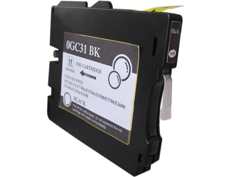 Cartucho para ricoh gc31k Negro Tinta de Pigmento 405688