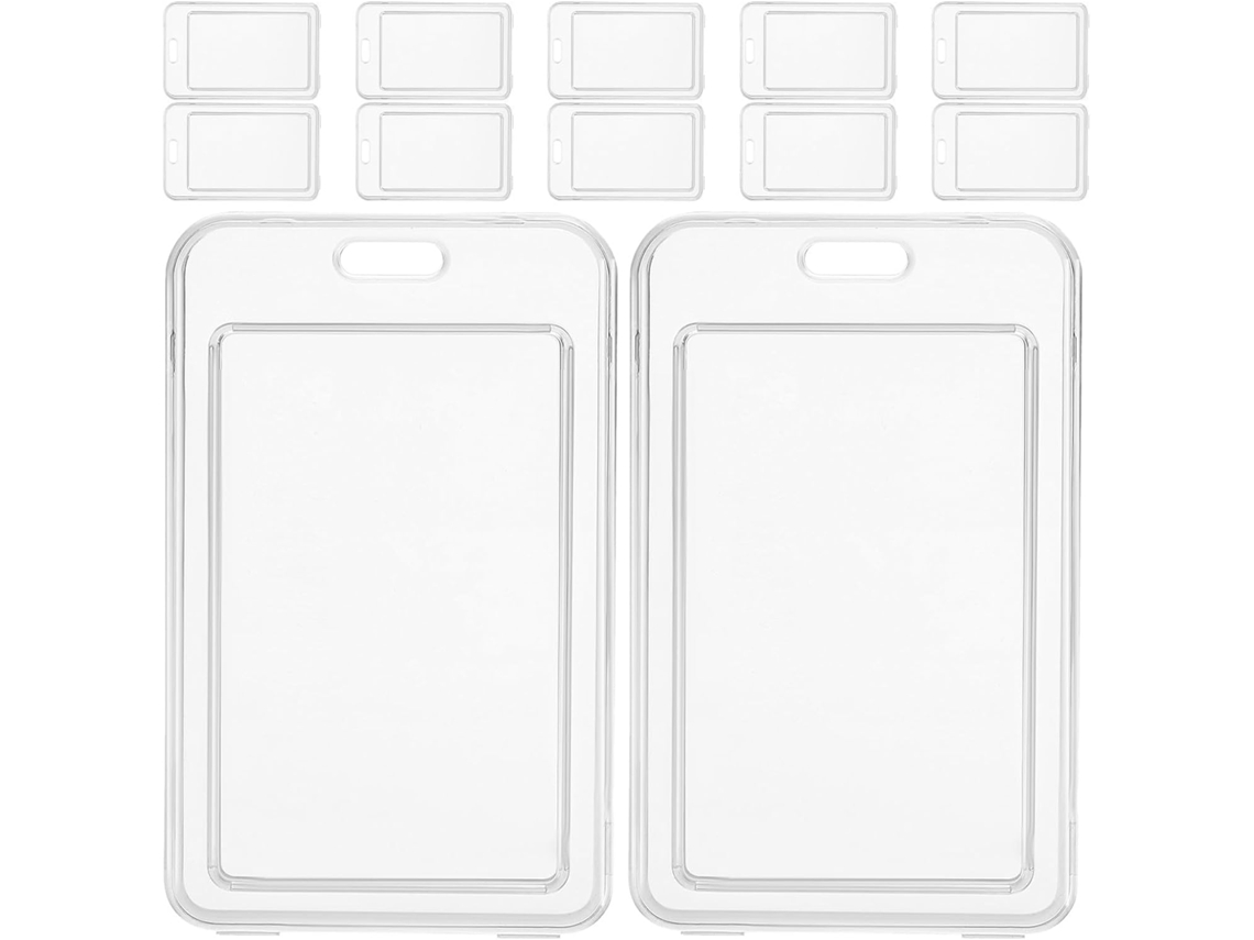 Juego De 24 Portatarjetas De Plástico Transparente - Estuches Protectores Transparentes Para Credenciales