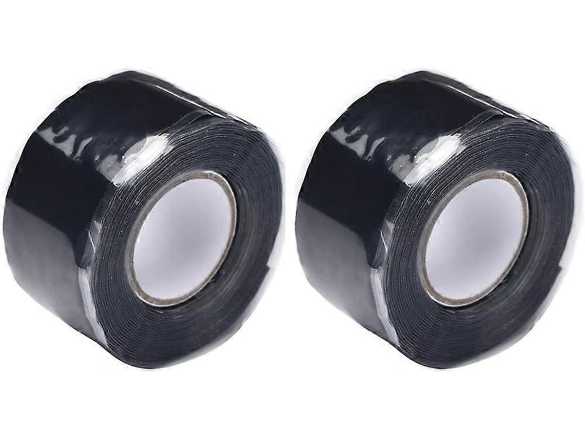 Cinta De Silicona Autocicatrizante Negra Para Aislamiento Y Sellado 1.5m X 25mm (2 Rollos)