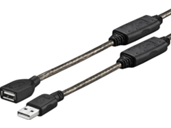 Cable USB VIVOLINK (USB - USB - 10 m - Negro)