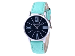 Reloj De Pulsera De Negocios Para Mujer En Aleación Con Esfera Redonda, Movimiento De Cuarzo Analógico, Color Verde Claro.