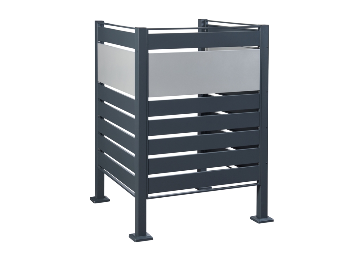 Cerca de Acero Uusikaupunki 120X91X91Cm Antracita/Plata [EN.CASA]