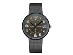 Reloj De Pulsera Unisex Vansvar De Aleación Con Correa De Malla Negra.