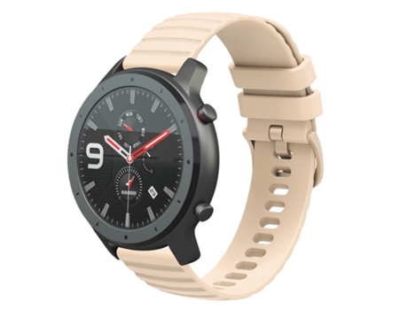 Correa de reloj inteligente para Amazfit GTR 47 mm 22 mm Correa de reloj de silicona con puntos ondulados de color sólido (color claro de estrella)