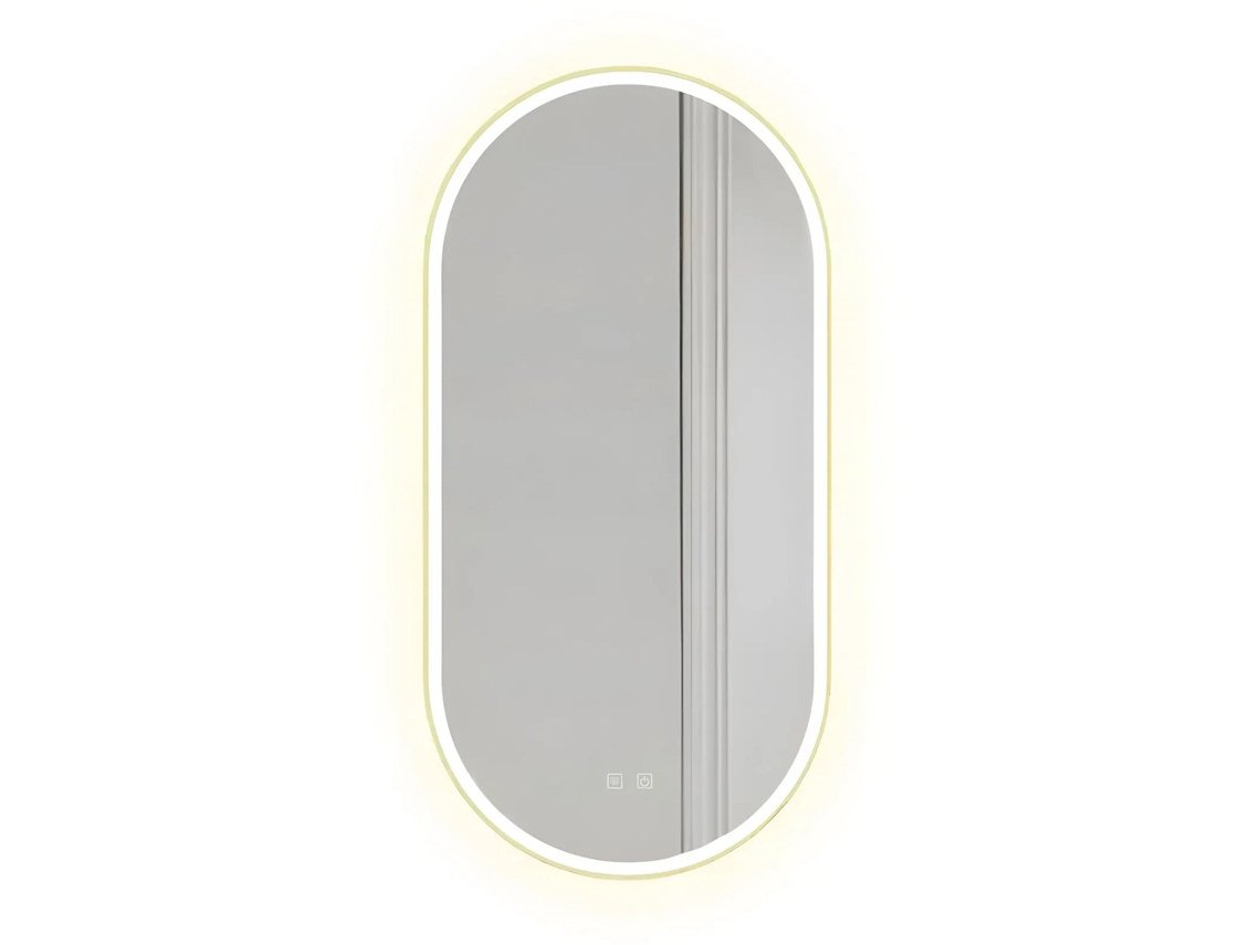 Espejo Rea Led Ovl Gold 50x100cm