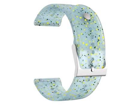 Correa de Silicona 22mm ajustable con hebilla para Garmin Vivoactive 4/Venu2 - verde amarillo/azul transparente