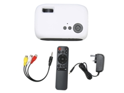 Proyector Portátil M24 Mini Con Sonido Envolvente De 360 Grados, Cine En Casa, Vídeo, Blanco, Enchufe Británico.