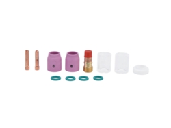 Kit de acessórios para soldagem TIG com 12 peças, incluindo lente de gás, bico de cerâmica e pinças para WP-17/18/26.