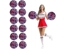 2026-12 Pompones De Cheerleading Con Agujeros Para Dedos De Lámina Metálica Qyf Talla 26-30 Cm Pet Ligero Para Deporte Y Fiesta