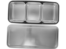 Especiero Con Múltiples Compartimentos Y Tapa De Acero Inoxidable De Seguridad.