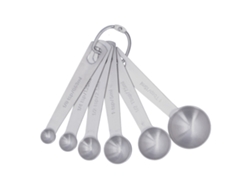 Set De 6 Cucharas Medidoras De Acero Inoxidable Para Cocina Herramientas De Medida Para Cocinar Y Hornear En El Hogar