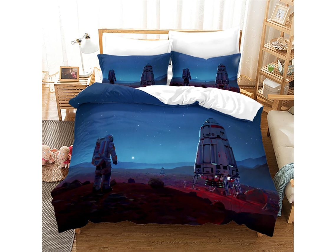 Juego Ropa Cama Ropa Niños Niñas Adolescentes Funda Nórdica Juego Funda Almohada Color 200x200 Cm 50x75