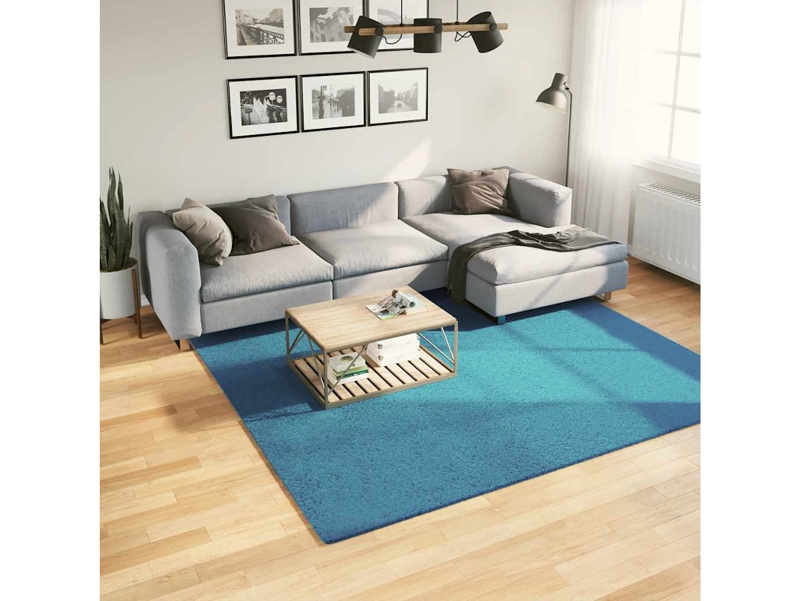 Alfombra De Pelo Corto Oviedo Turquesa 240x240 Cm