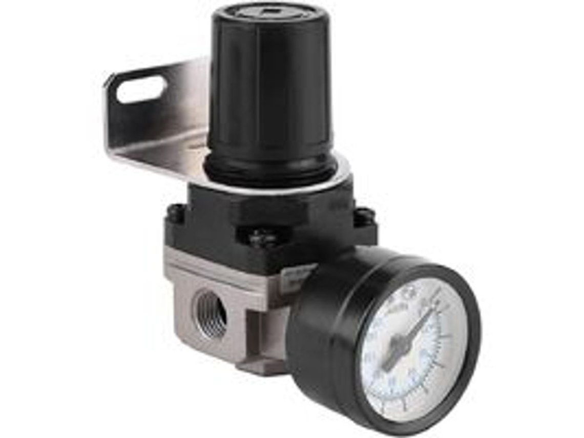 Regulador de presión de aire AR2000-02 G1/4 con manómetro, válvula de aluminio ajustable para compresor neumático.