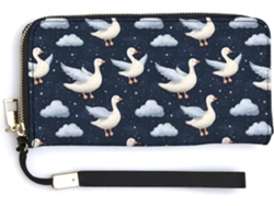 Cartera Cuero Con Cremallera Para Mujer Diseño Estampado