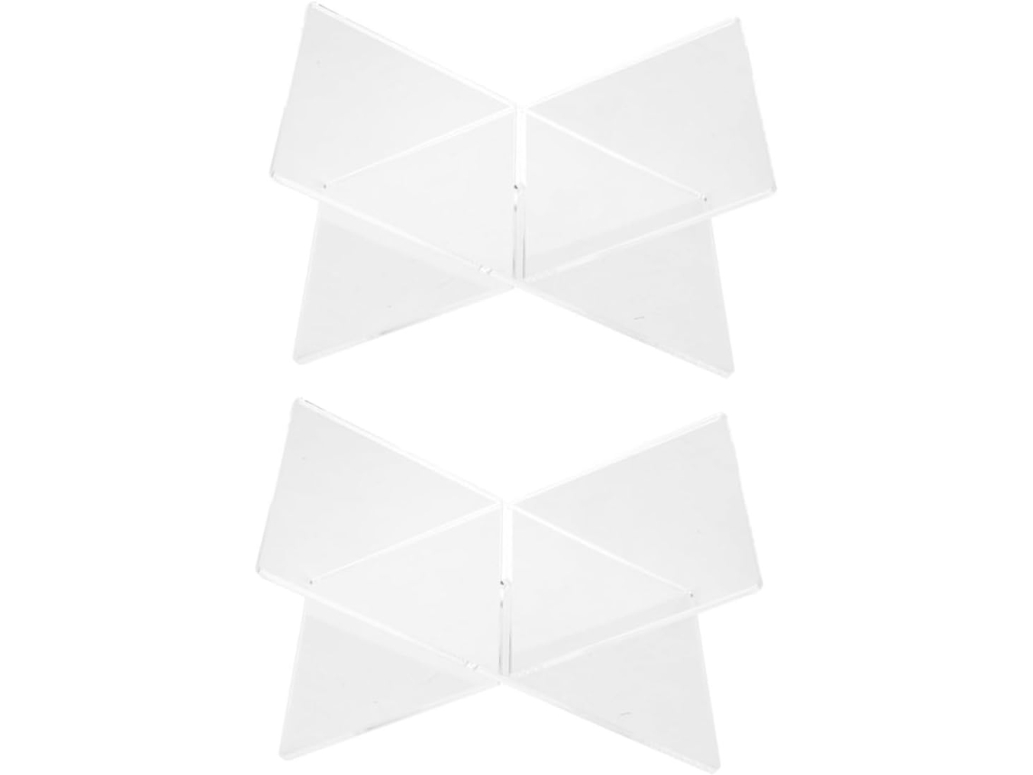 Juego de 2 atriles de lectura compactos y multifuncionales de acrílico transparente para bibliotecas. SFUSHOS