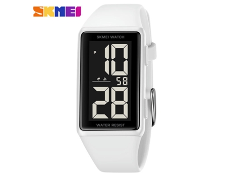 Estudiante Al Aire Libre Impermeable Electrónico Multifuncional Reloj Digital-Blanco LUUCOZK