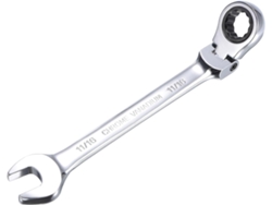 Llave de carraca articulada de cabeza flexible SAE de 1 1/16 pulgadas, 72 dientes, 12 puntas CHABERLU
