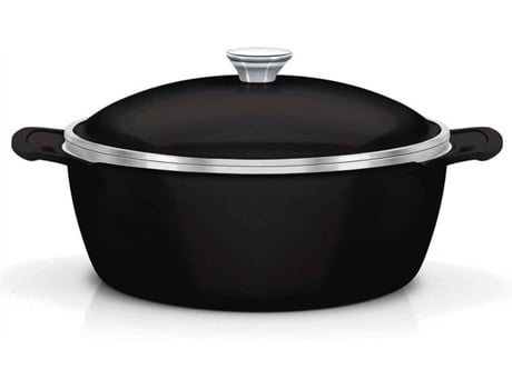 Olla TRAMONTINA Lyon para Inducción Negro (22 cm - Aluminio)