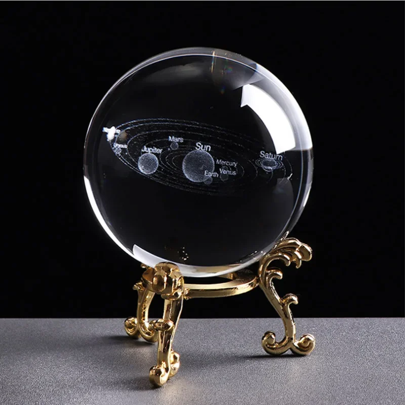 Bola De Cristal, Grabado Láser, Decoración De Escritorio Para El Hogar