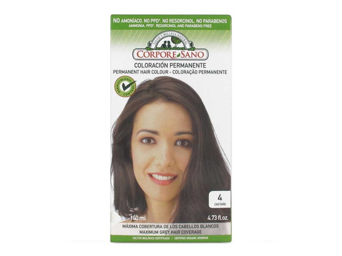 Tinte de Cabello CORPORE SANO Permanente Marrón (140 ml)