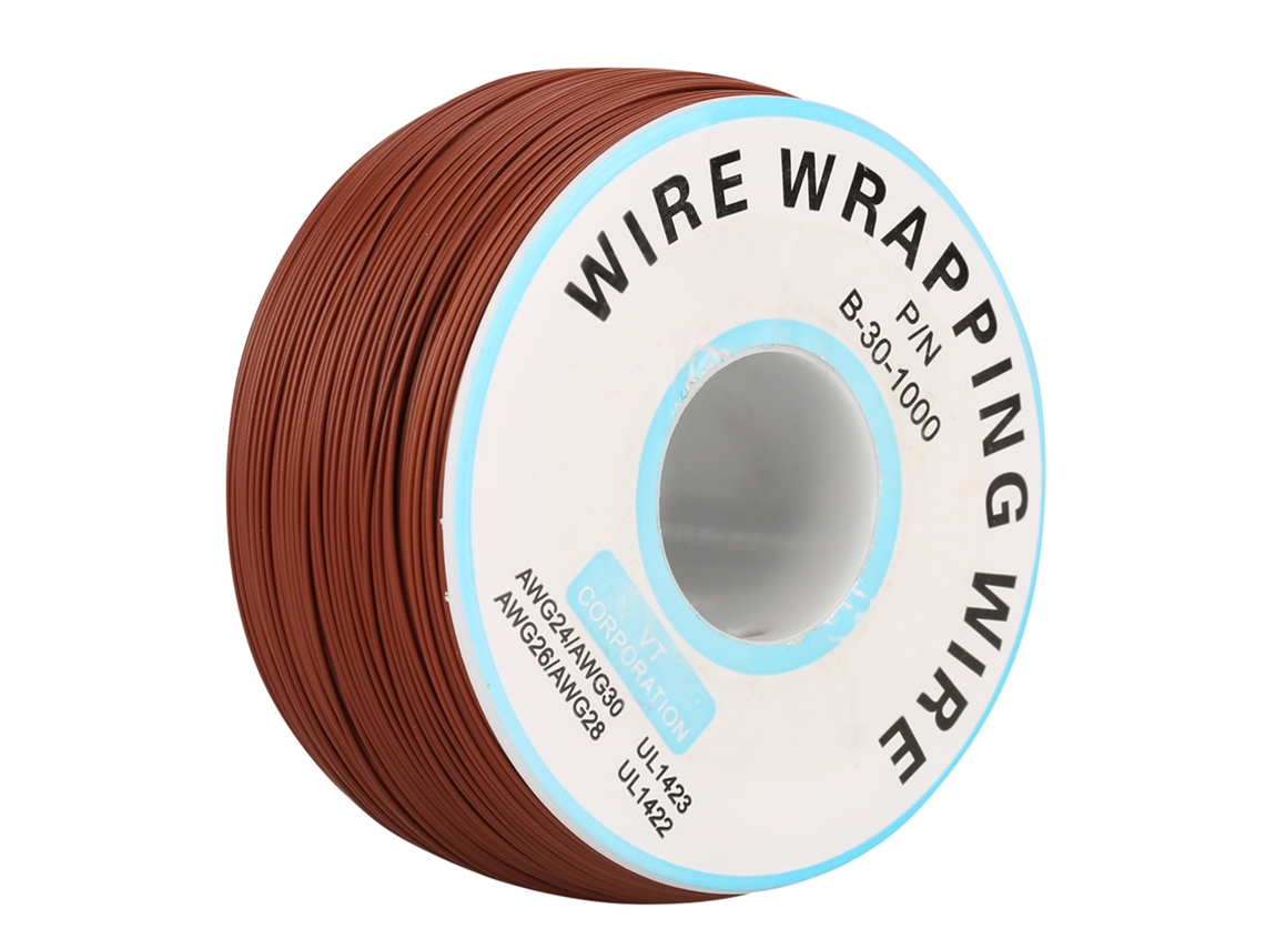 Omni-1roll Cable De Cobre Enrollado 30awg 0.25mm Diámetro Central Hilo De Cobre Simple (marrón)