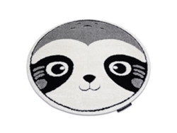 Alfombra Infantil Moderna Joy Circulo Panda Para Niños - Estructura Dos Niveles de Vellón Gris / Crema (circulo 160 cm)