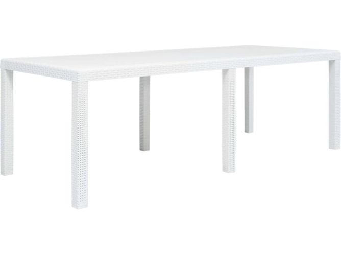 Mesa Jardin VIDAXL Blanco Plástico (220x90x72 cm)