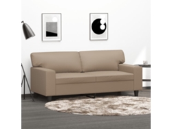 Sofá De 2 Plazas | Sofá De Salón | Sofá De Descanso De Cuero Sintético Color Capuchino 140 Cm Wsd504004