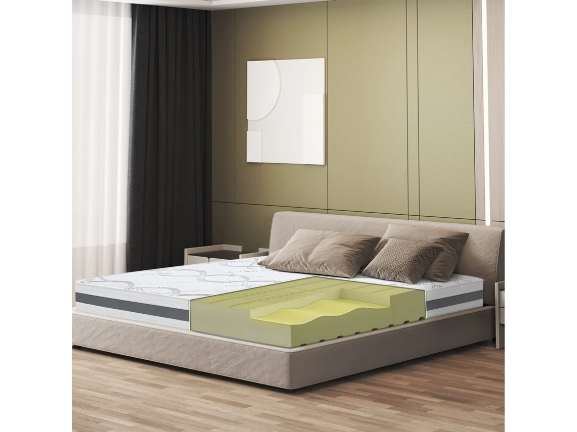 Colchón Memory Quality Altura Made In de Primera Calidad THE WHITE STONE Blanco (155x210)