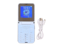 Telefone Flip 2g Para Idosos Com Botões Grandes, Tela 2.6in, Som Alto E Câmera 1.3mp Azul