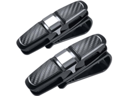 RNEMITERY Soportes para gafas de coche, clip giratorio de 180 grados con doble extremo y esponja protectora para visera, compatibilidad universal, clip para gaf