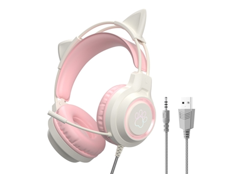 Auscultadores Bluetooth AGTRUM SY-G35 (Over Ear - Microfone - Rosa)