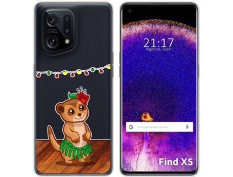 Carcasa para Oppo Find X5 5G TUMUNDOSMARTPHONE Dibujos Transparente Suricata Multicolor