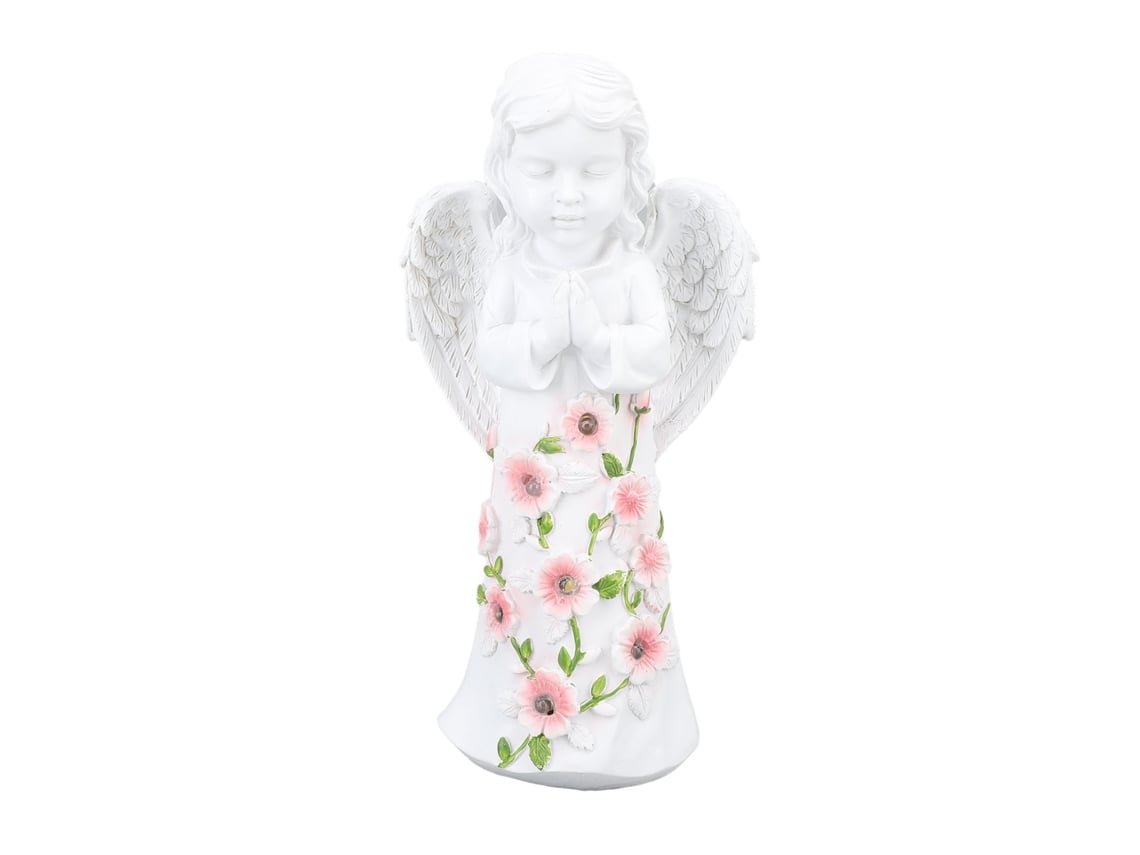 Estatua de ángel solar para jardín con suculentas, decoración para exteriores, figura de jardín para patio, porche, patio, adorno de césped, regalo