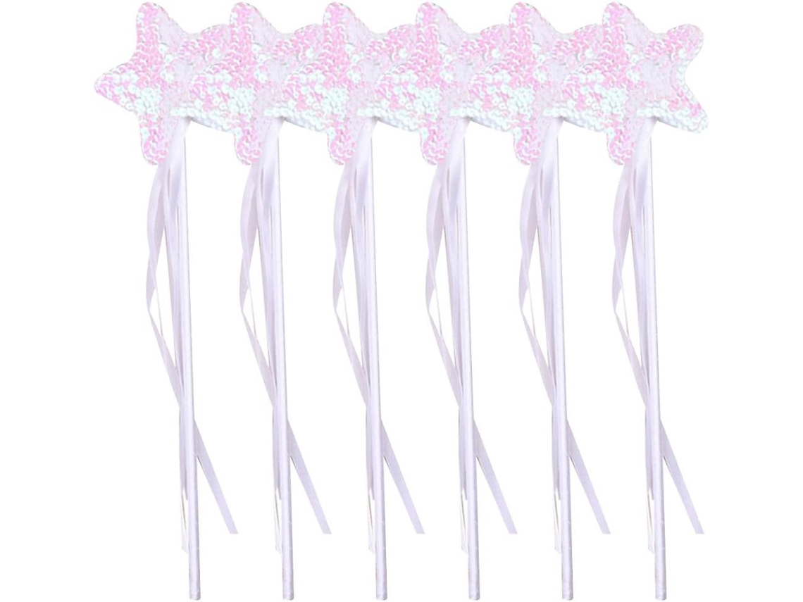 Varitas Mágicas Con Forma De Estrella Y Purpurina (6 Unidades) Para Recuerdos De Fiesta Y Accesorios Para Niños.