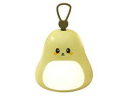 Yncm2026-lámpara De Noche Pear De Carga Usb Con 3 Niveles De Brillo Decoración Bonita Para Niños Dormitorio Estudio Verde Claro