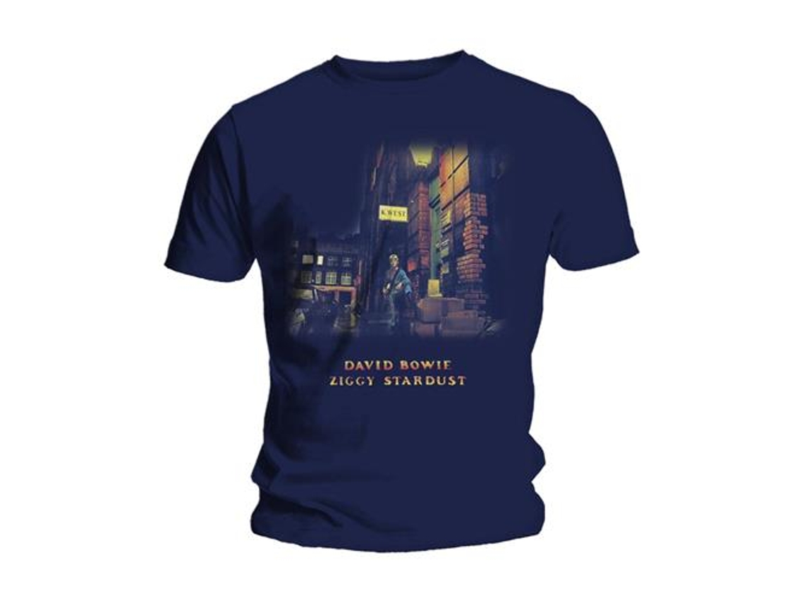 Camiseta ROCK OFF David Bowie - Ziggy Stardust Azul (Talla: L)