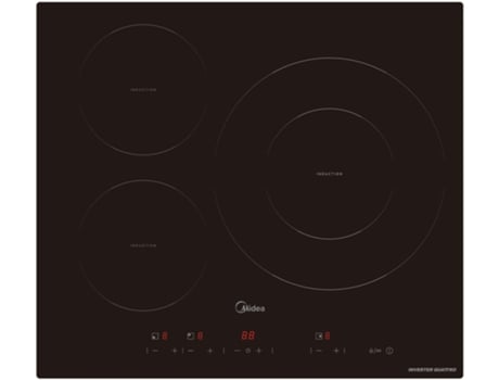 MIDEA MIH740T467K0 Placa de inducción , 3 zonas, Ancho 60 cm, Negra