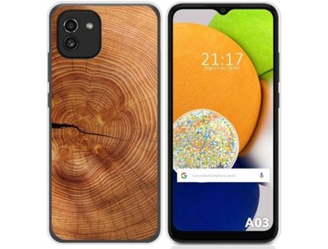 Carcasa para Samsung Galaxy A03 TUMUNDOSMARTPHONE Dibujos Madera 04 Multicolor