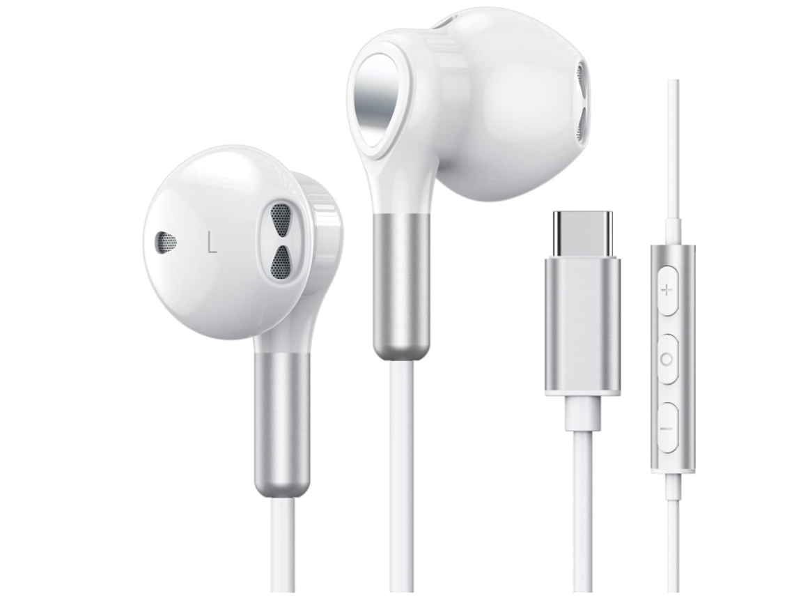 Auriculares USB-C con micrófono, intrauditivos, ME542, blancos