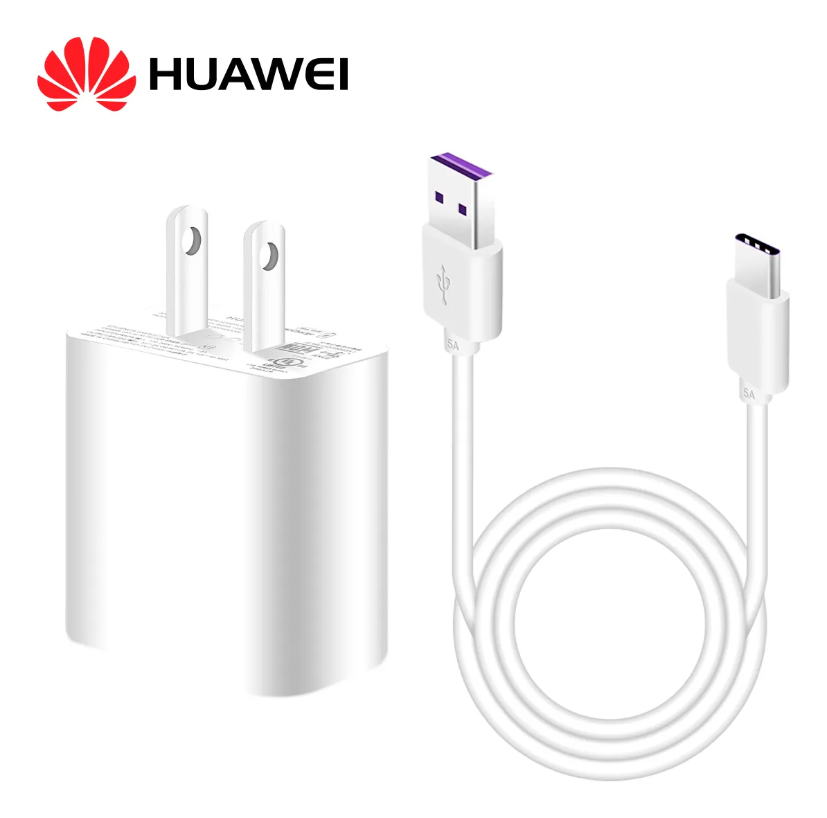 Cable USB-C Huawei Supercharge 40 W Max, cargador rápido Hw 100400u02, blanco slowmoose