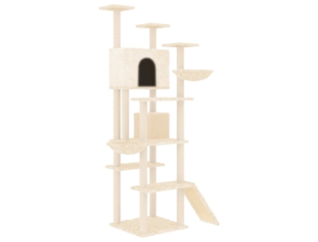 Rascador Para Gatos VIDAXL Con Postes De Sisal Crema 191 cm