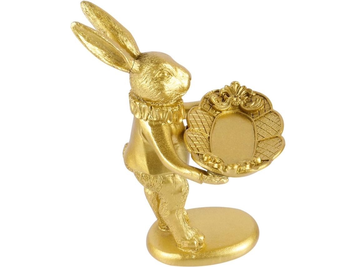 Soporte Exhibición Joyas Resina Golden Rabbit Collares Decorativo Estable Creativo Dormitorio Fácil Acceso