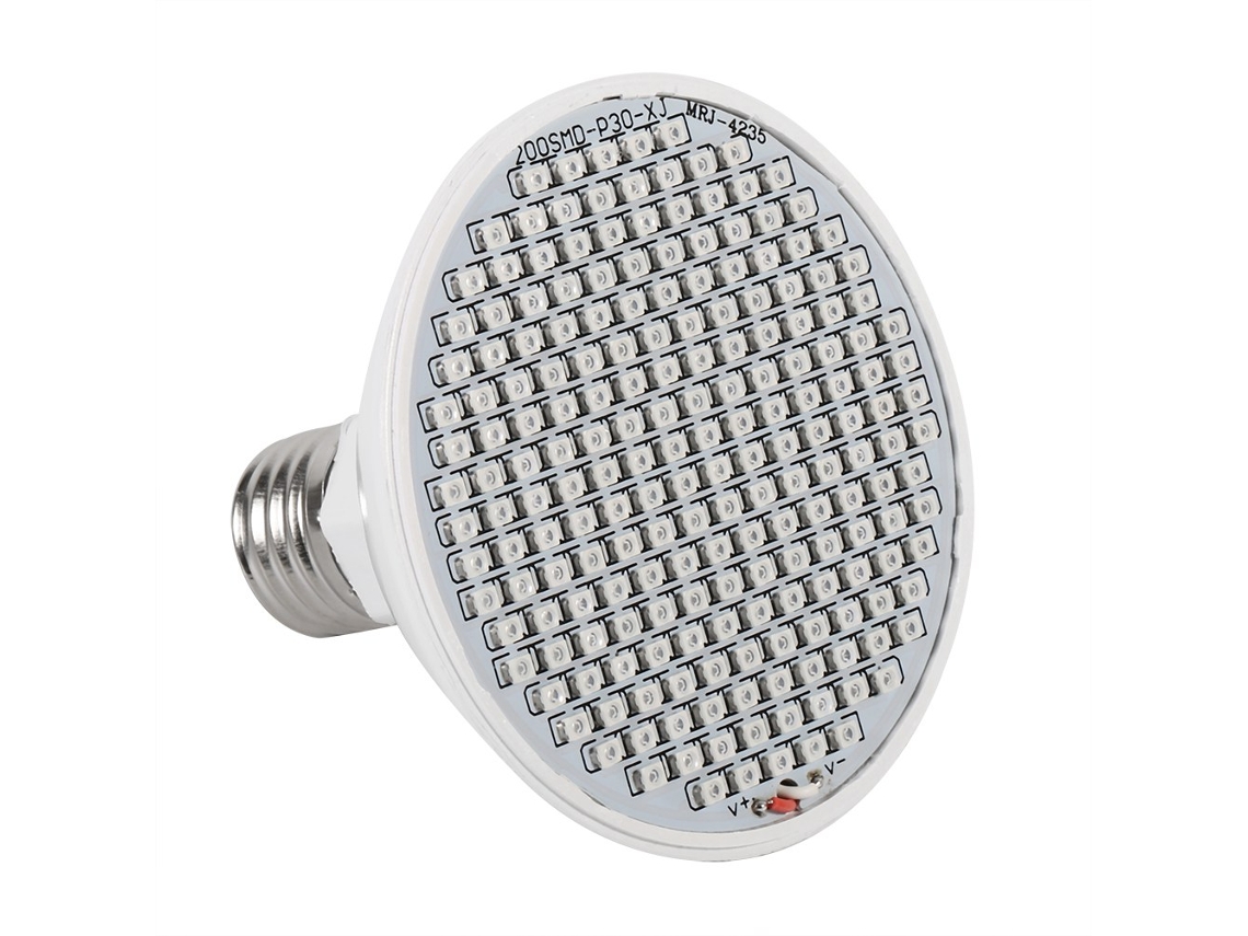 Bombilla de cultivo E27 de 24 W y 200 LED para plantas, 85-265 V, para hidroponía, flores y verduras (Jeiibrzui)