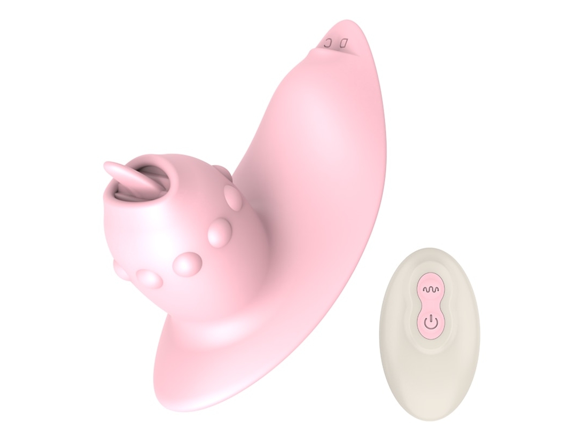 Vibrador para lamer la lengua portátil con control remoto con 8 modos para mujeres (rosa) YIZHOOD
