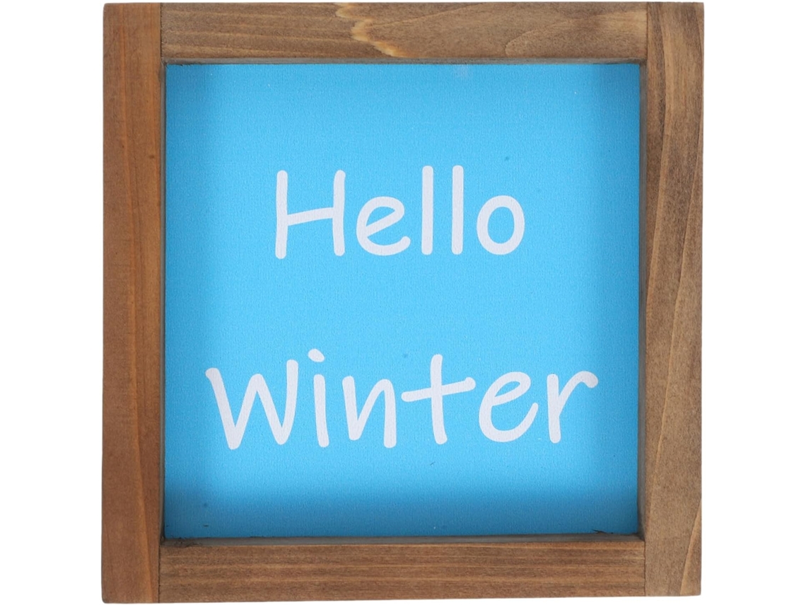 Decoración De Invierno De Madera Para El Hogar, La Oficina, Centro De Mesa De Comedor.