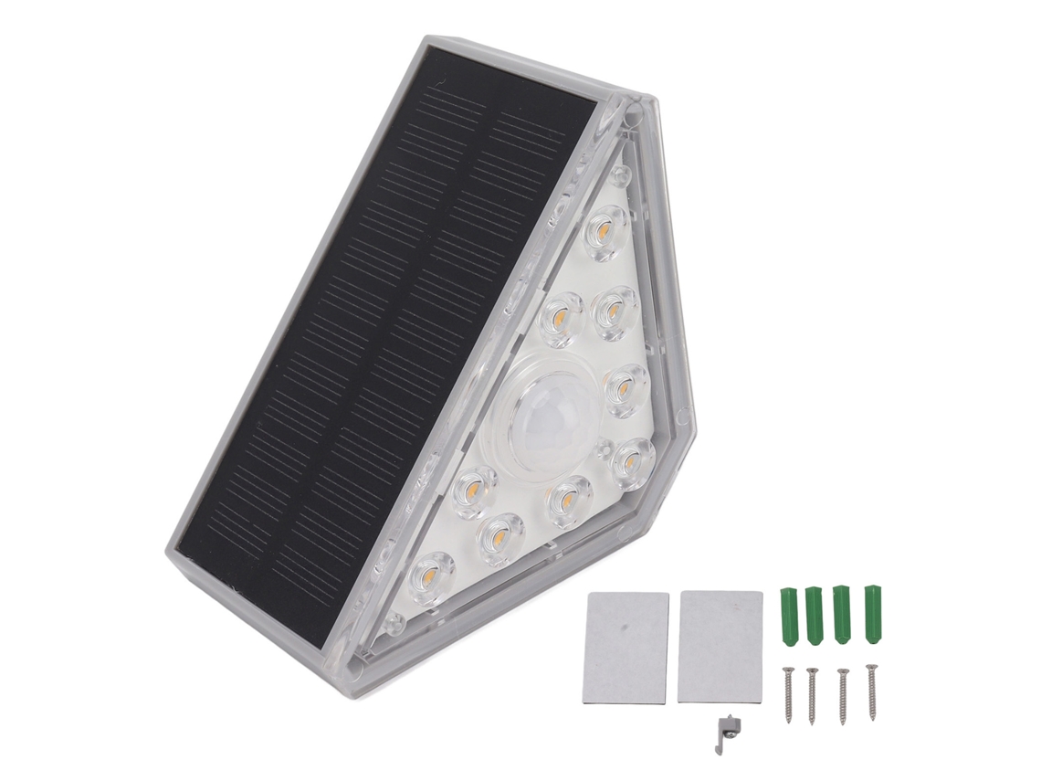 Rebe-2 Set Luces Solares Para Escaleras 9 Leds Impermeables Ip68 Para Jardín Patio Pasillos Terraza