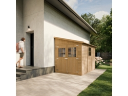 Caseta de Jardín de Madera TIMBELA M339A con Ventanas (6 M² - 245 x 318 x 218 cm)
