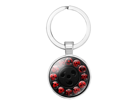 Naruto sharingan mata gantungan kunci aksesori anime kartun uchiha clan cabochon keren gantungan kunci liontin mainan untuk hadiah anak-anak